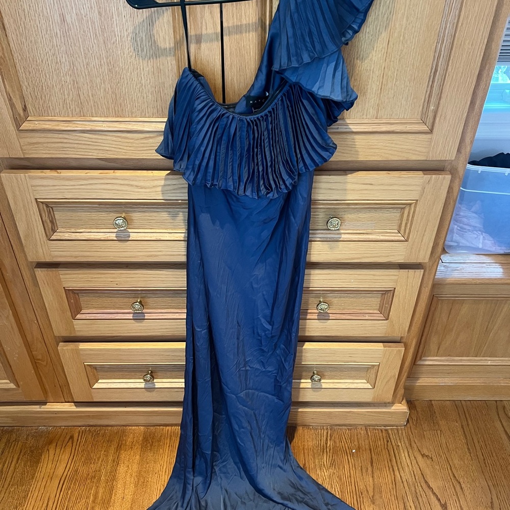 Hatch Midnight Blue Pleated Dress